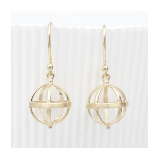 Medium Gold Cage Earring