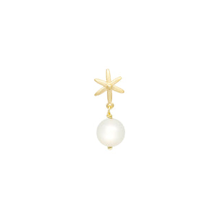 Star Post Earring w/ Gemstone Ball Drop - Anne Sportun Fine Jewellery
