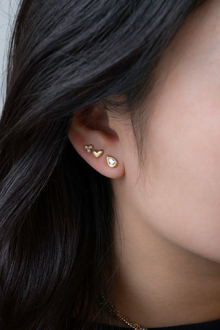 Love Club Heart Studs - Anne Sportun Fine Jewellery