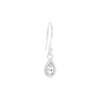 'Boulder' Bezel Pear Gemstone Drop Earrings