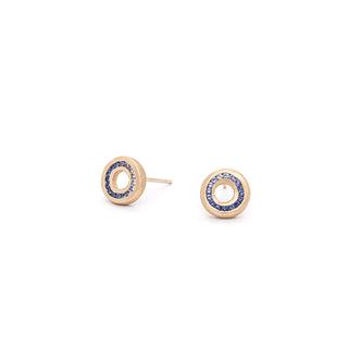 'Cove' Ombre Sapphire Open Circle Earrings