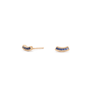 'Cove' Ombre Sapphire Arc Climber Earrings