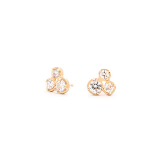 One of a Kind 1.07ct Old European Diamond Trio 'Festival' Stud - Anne Sportun Fine Jewellery