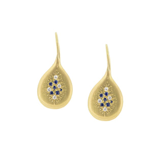 Sapphire & Diamond Tidal Drop Earrings