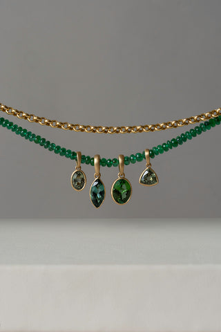 'Archive' No.04 Soft Green Sapphire Charm - Anne Sportun Fine Jewellery