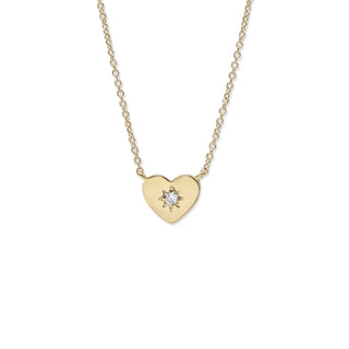 Diamond Heart Pendant Necklace | 14k