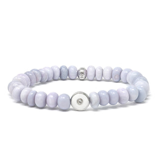 Enamel Evil Eye Lavender Opal Bracelet