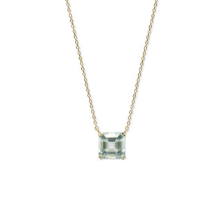 Green Amethyst Asscher Harper Necklace