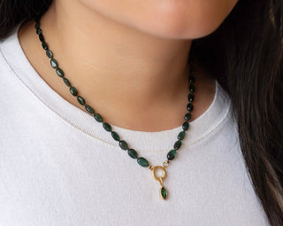 Charm Clasp Indicolite Blue Tourmaline Necklace - Anne Sportun Fine Jewellery
