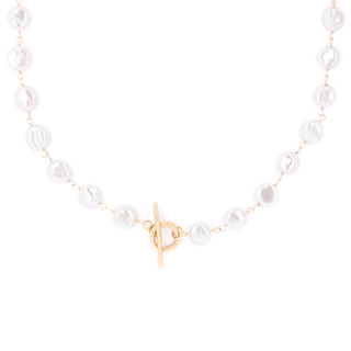 Limited Edition Hand Tied Keshi Pearl Toggle Necklace Anne