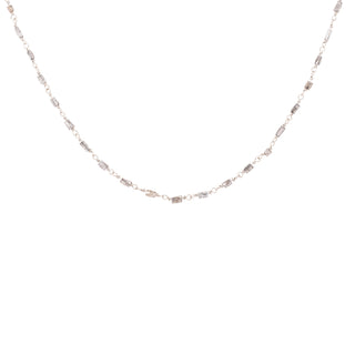 2.5ct Champagne Diamond Log Hand-Tied White Gold Necklace