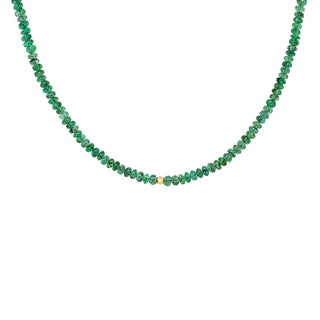 *Limited Edition* Smooth Emerald Beaded Necklace - Anne Sportun Fine Jewellery