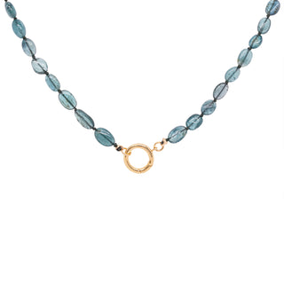 Charm Clasp Indicolite Blue Tourmaline Necklace