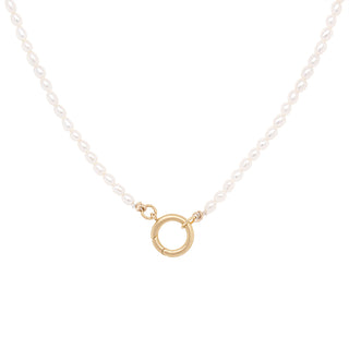 Oval Pearl Charm Clasp Necklace - Anne Sportun Fine Jewellery