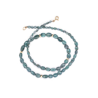 Candy Blue Tourmaline Beaded Necklace