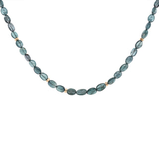 Candy Blue Tourmaline Beaded Necklace