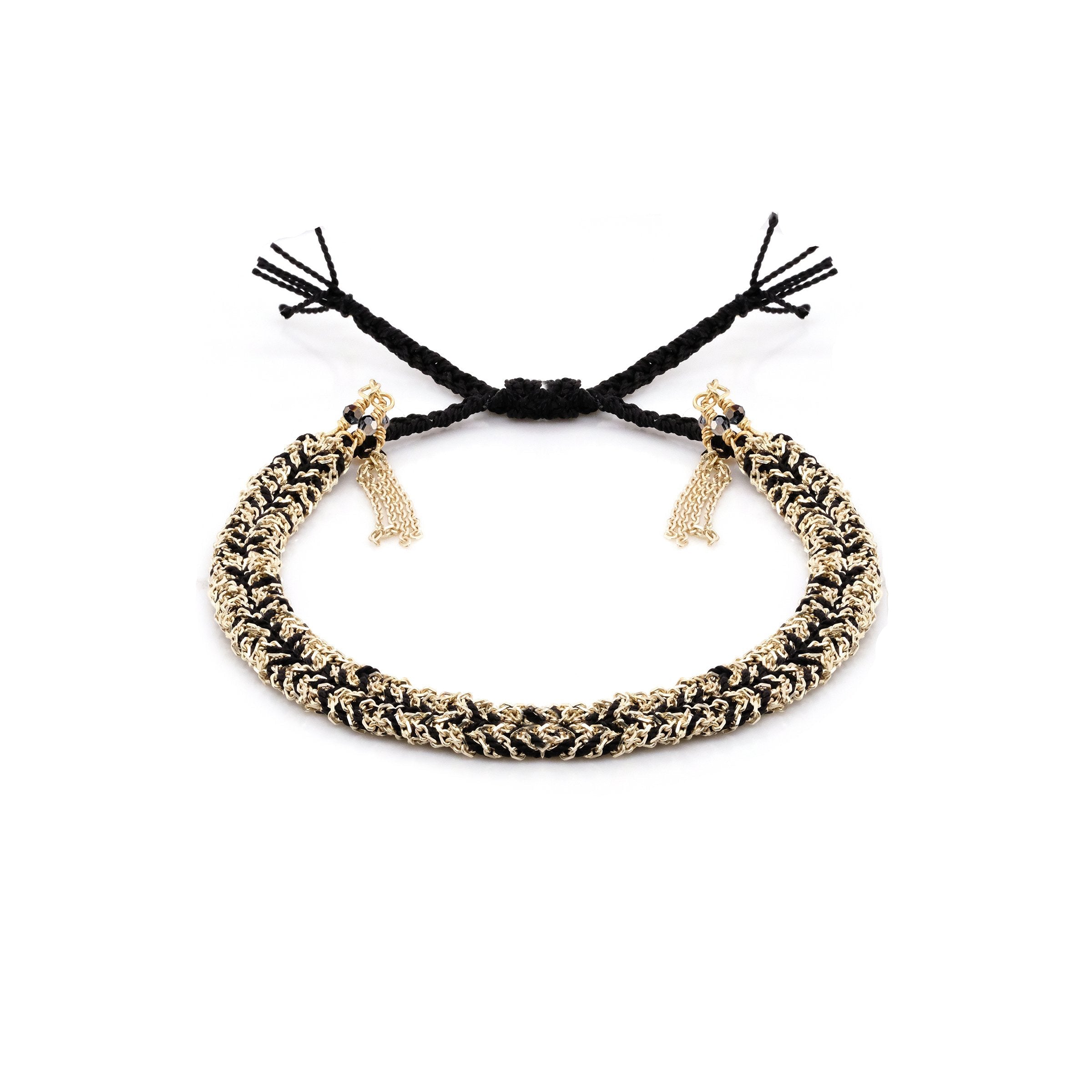 Gold braided bracelet deals