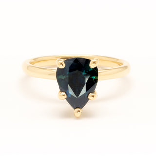 2.14ct Pear Montana Sapphire Custom Ring