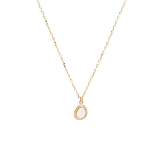 Yellow Rose Cut Sapphire Necklace | 14k