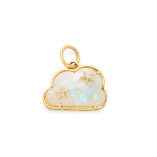 Cloud Charm I Moonstone & Diamond