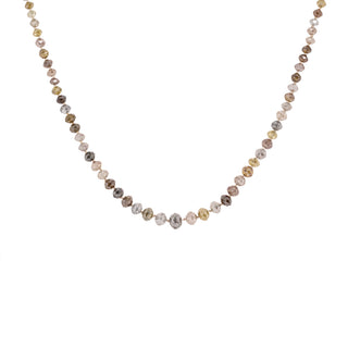 34ct Raw Diamond Graduated Bead Necklace