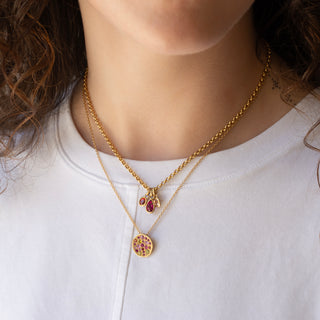 'Archive' Monarch Orange Oval Sapphire Charm