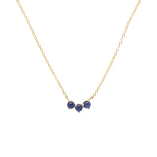 Gemstone Trio Crescent Necklace - Anne Sportun Fine Jewellery