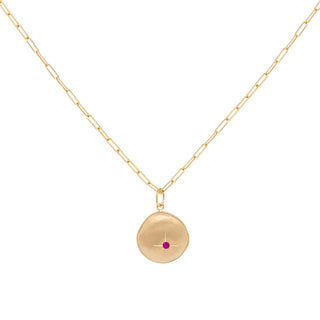 Luna Star Coin Paper Clip Necklace - Anne Sportun Fine Jewellery