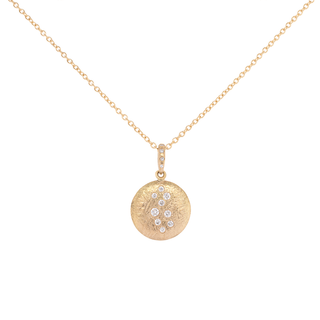 16mm Boulder Dancing Diamond Disc Pendant Necklace