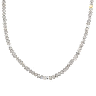 Scatter 5 Hammered Bead Natural Gemstone Necklace