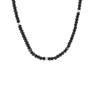 Scatter 5 Hammered Bead Natural Gemstone Necklace
