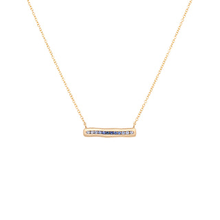 'Cove' Ombre Sapphire Bar Necklace
