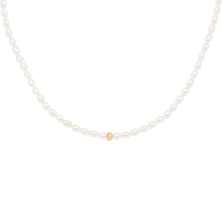 Oval Freshwater Rice Pearl Strand Necklace - Anne Sportun Fine Jewellery