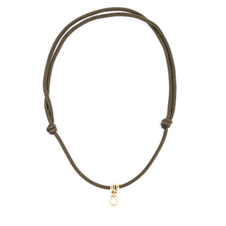 Adjustable Paracord Necklace W/ Gold Swivel Charm Clip & Beads - Anne Sportun Fine Jewellery
