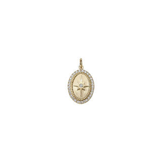 Diamond Halo Star | Traveler's Token Pendant | 10k