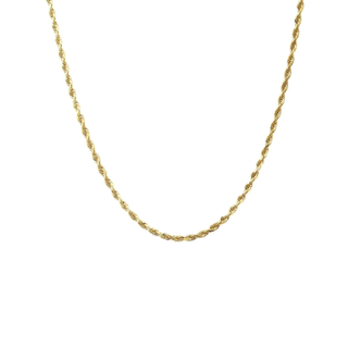 1.8mm Gold Diamond Cut Solid Rope Link Chain