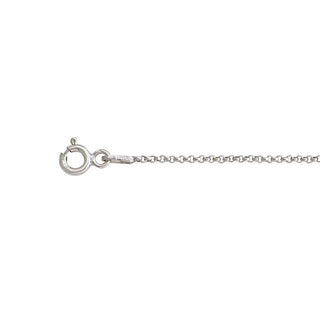 1.3mm Silver Hollow Rolo Link Chain