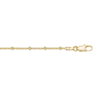 1.9mm Station Bead Link Chain | 14k