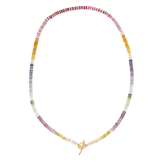*One of Kind* Ombre Rainbow Sapphire Toggle Necklace