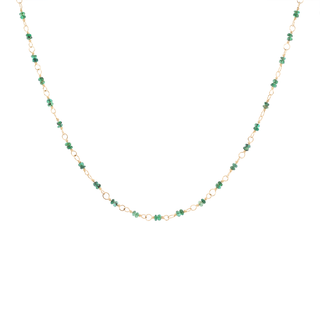 *One of Kind* Dark Green Emerald Tied Necklace