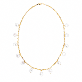 *Limited Edition* Pearl Station Rolo Necklace - Final Sale