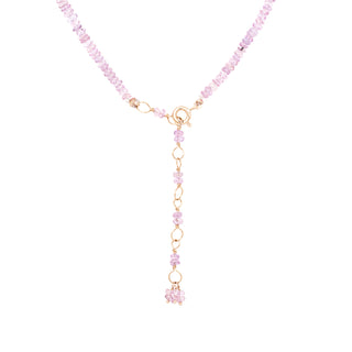 *One of a Kind* Pink Sapphire Beaded Necklace