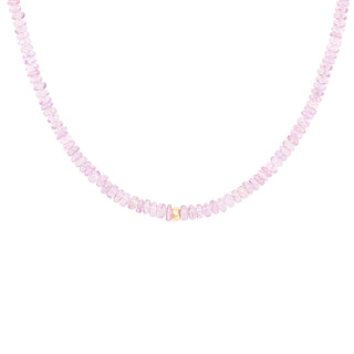 *One of a Kind* Pink Sapphire Beaded Necklace
