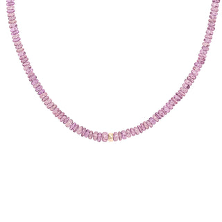 *One of a Kind* Dusty Rose Sapphire Beaded Necklace - Anne Sportun Fine Jewellery