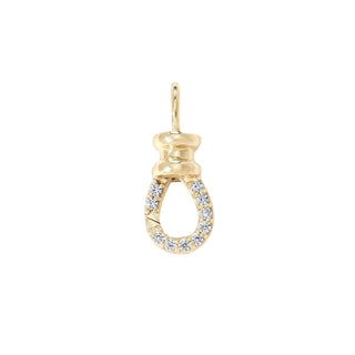 Pave Diamond Swivel Charm Clip