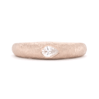 Pear Diamond 'Boulder' Bombe Ring