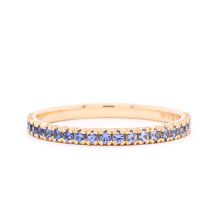 'Cove' Ombre Sapphire Fishtail Pave Ring