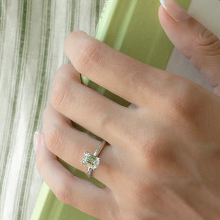 1.71ct Emerald Lab Diamond Engagement Ring