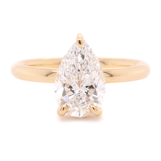 1.61ct Lab Pear Diamond Cup-Prong Solitaire