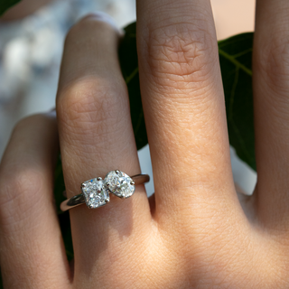 Toi et Moi Oval and Radiant Diamond Ring